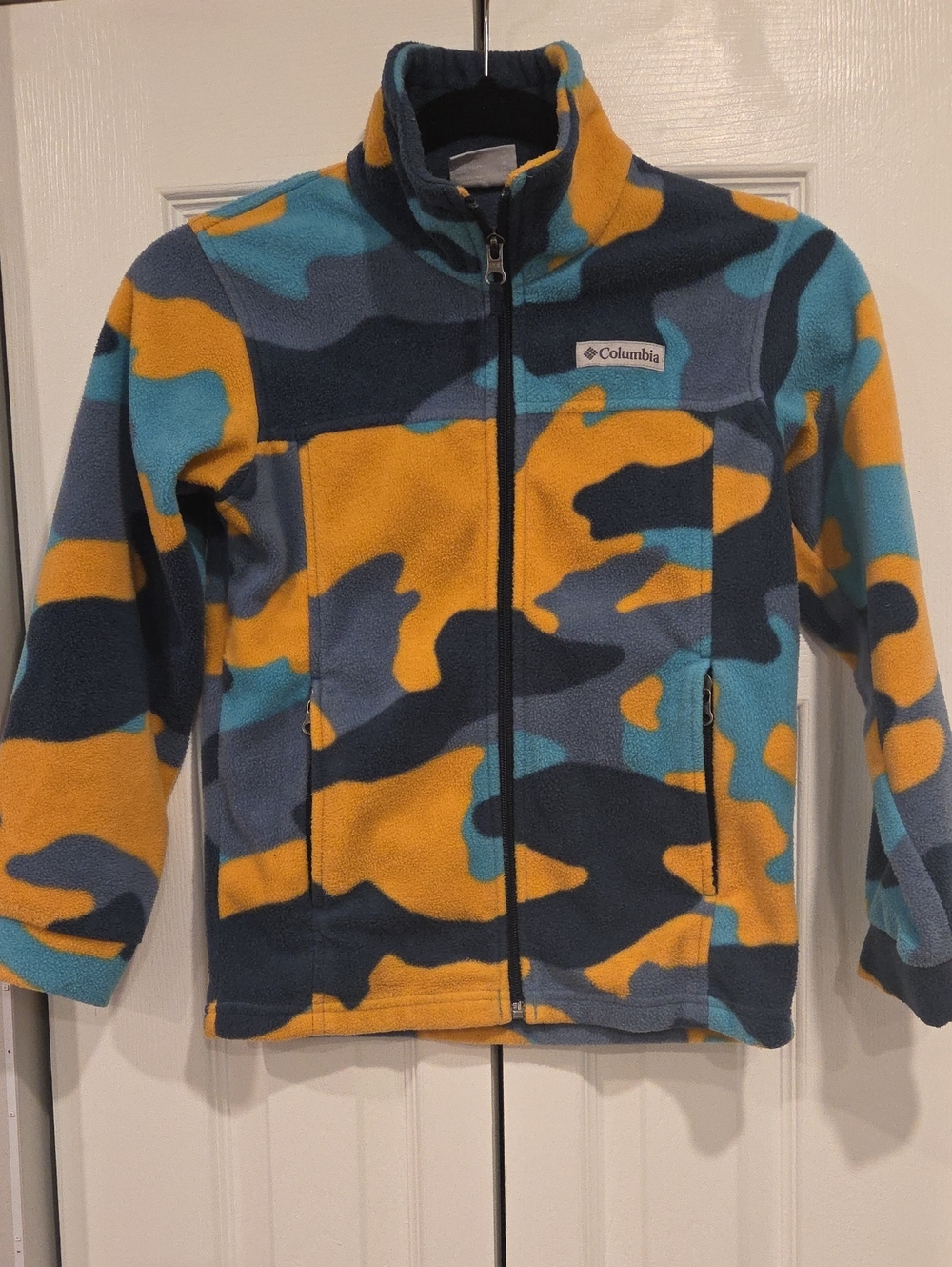 Columbia Kids Blue & Gold Camouflage Fleece Jacket